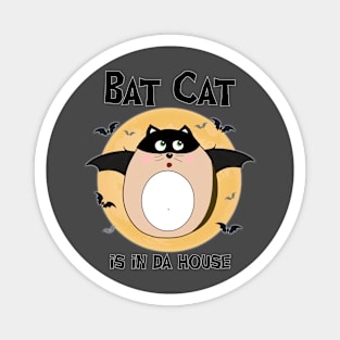 Fat Bat Cat - outlined Magnet